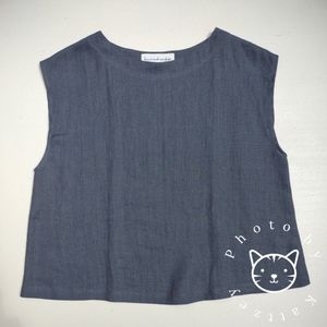 Love and Confuse Yara Linen Tank Top Small